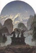 Carl Gustav Carus Memorial Monument to Goethe (mk10) oil painting reproduction